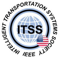 IEEE-ITSS logo with a USA flag.